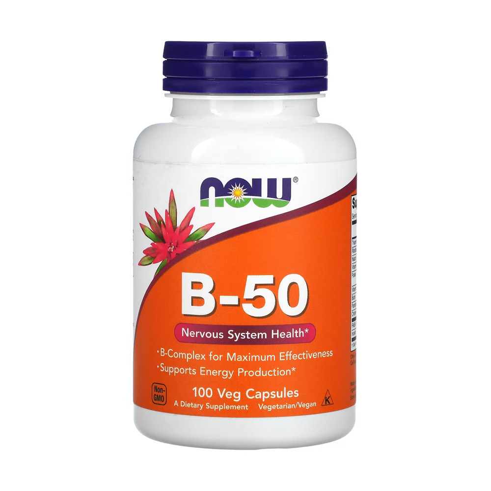 Vitamina B-50 Now Foods Vitaminas Complexo B 100Veg Caps - Health