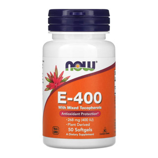 Vitamina E-400 268mg Tocoferóis Mistos Now Foods 50Softgels em Oferta na Shopee
