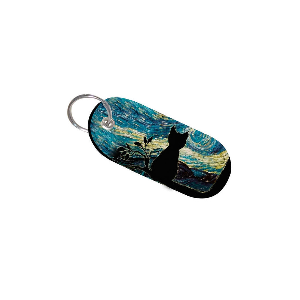 Chaveiro de Carro e Casa Van Gogh Gato Olhando