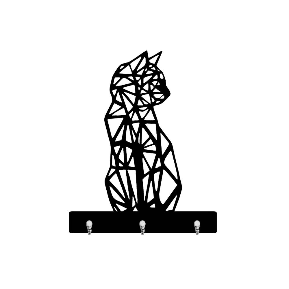 Gancho Porta Pano de Prato Vazado Gatinho Geometrico Decor