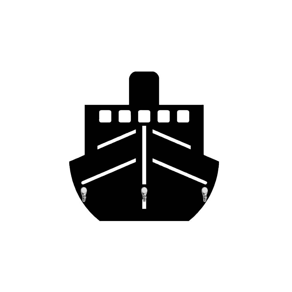 Gancho Porta Pano de Prato Vazado Barco Navio Atlantico