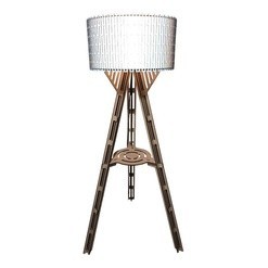 Luminaria de Chão Piso com Tripé Decoração Sala Quarto Iluminação Nashira