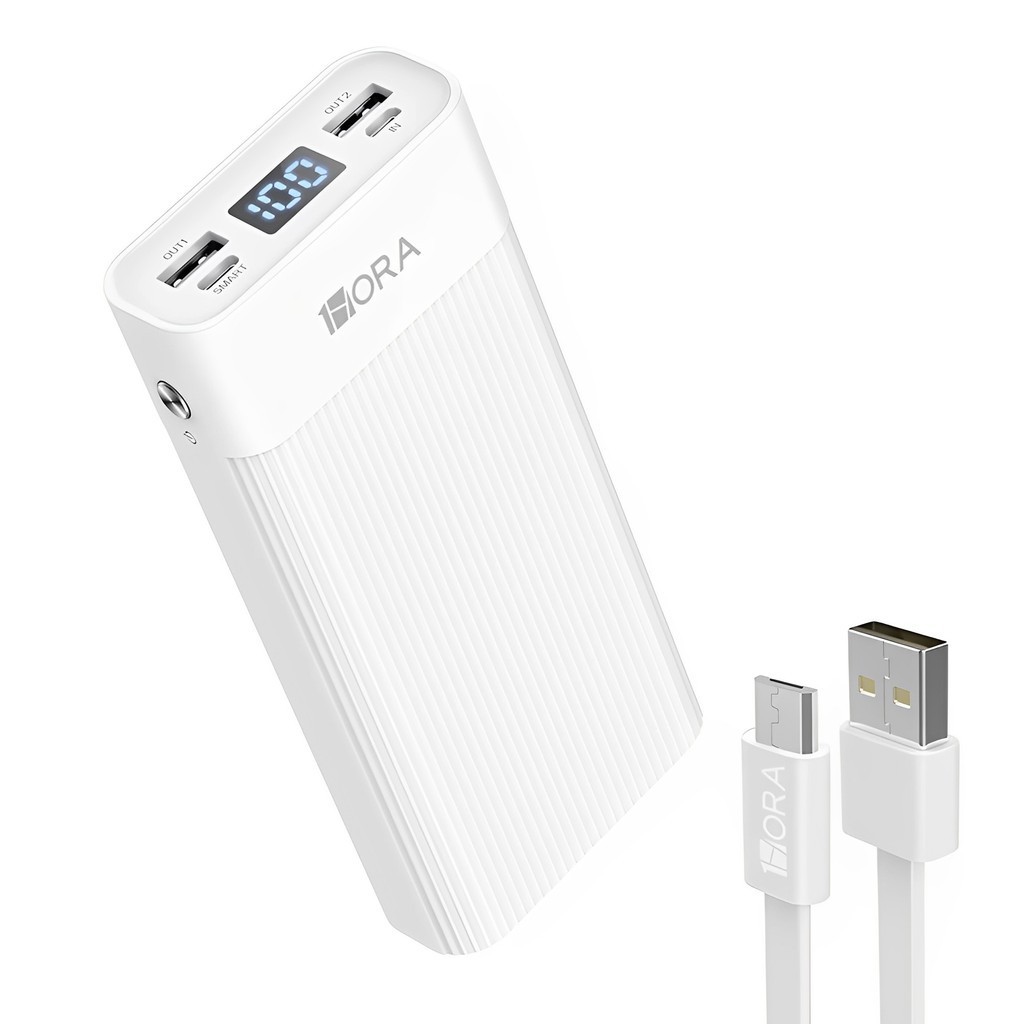 Power Bank 20000mAh 1Hora Bateria Portátil Gar117b Branco - Mobile & Gadgets