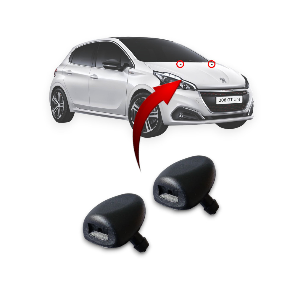 Par Esguicho de agua brucutu limpador de parabrisa Peugeot 206 1998 2016