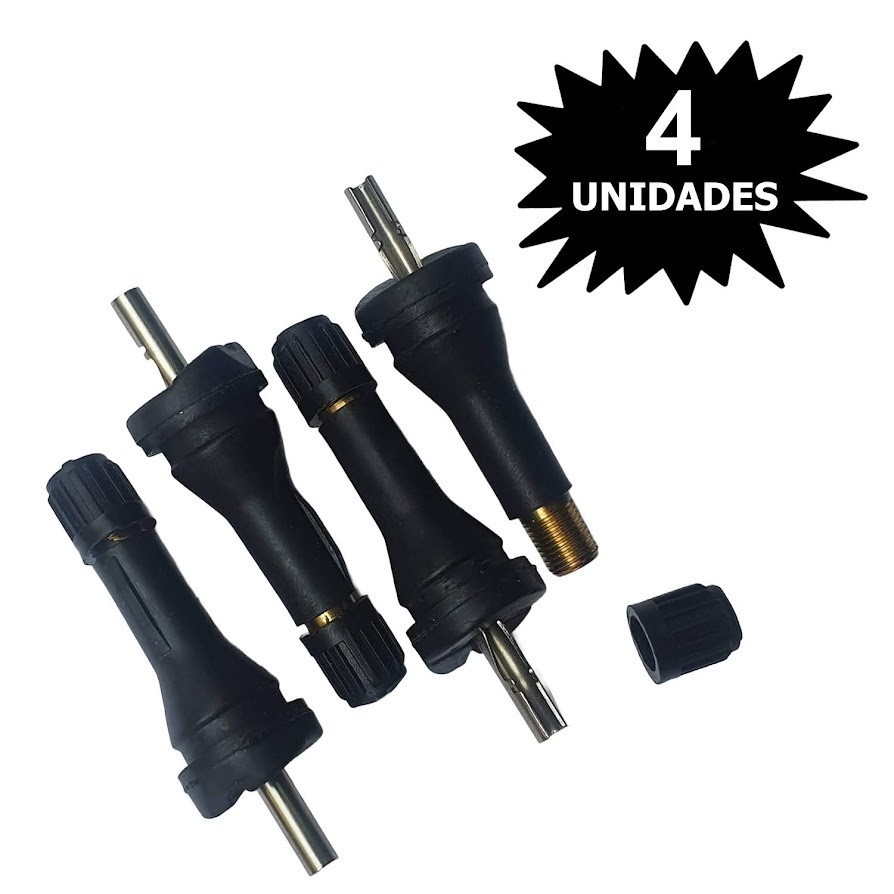 Jogo 4 Bicos Valvula Pneu P/ Sensor TPMS Uso em Toro Renegade Compass Tr-420 Alta Resistência Vedação Segura Original