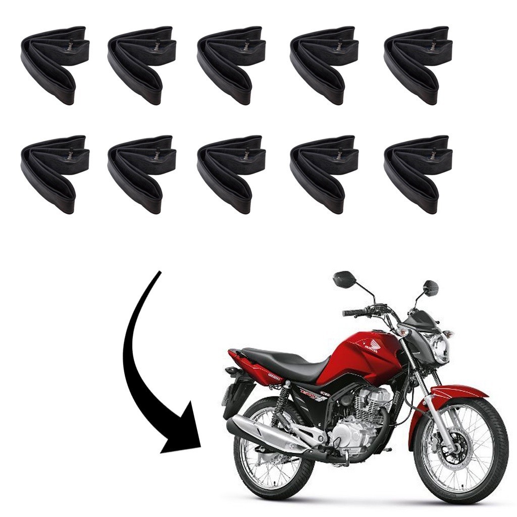 Kit 10 Câmaras De Ar Moto Aro 18 275 / 90/90-18 Diant E Tras