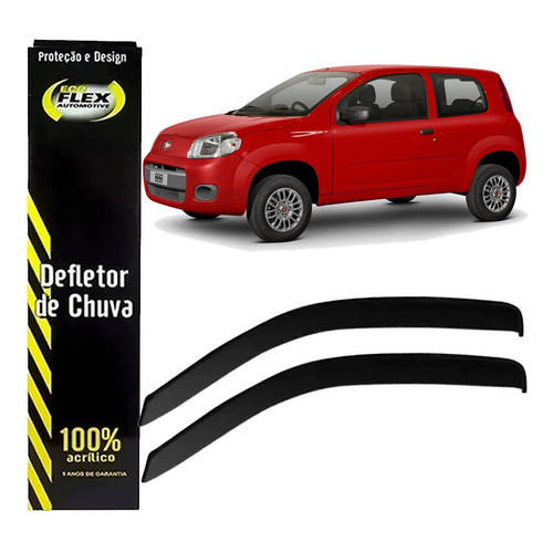 Calha De Chuva Acrilica Fumê Uno Vivace 2010 A 2021 2 Portas em Oferta na Shopee