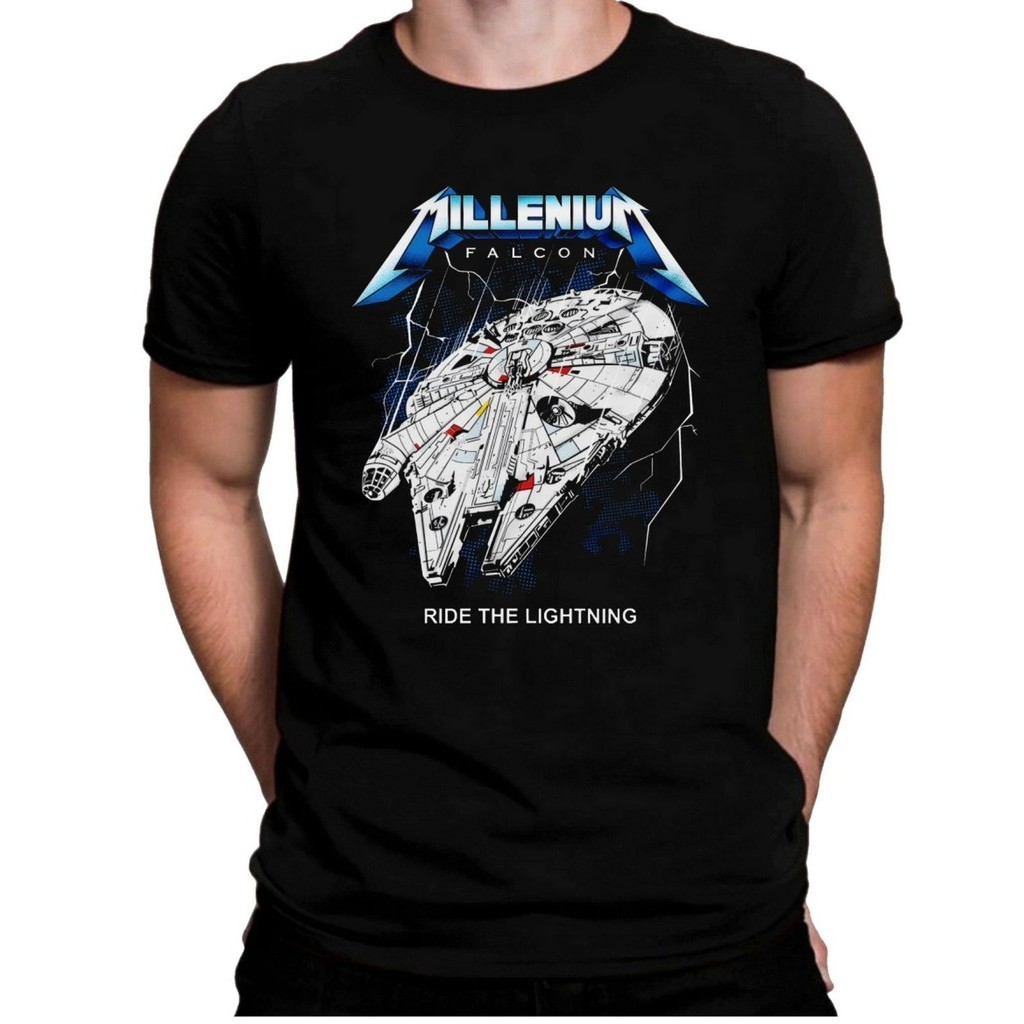 Camiseta Millenium Falcon Camisa Nave Star Wars Camisa Masculina Filme Clássico Naves Famosas Camisa Algodão