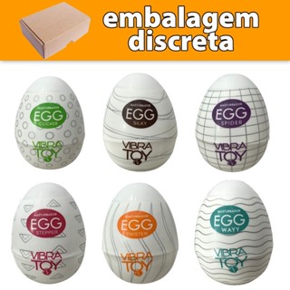 Masturbador em silicone Egg VibraToy em Oferta na Shopee