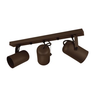 Luminária Teto Trilho 3 Spots Sobrepor Direcionáveis Luxo Marrom 1273 Alumínio E27 em Oferta na Shopee