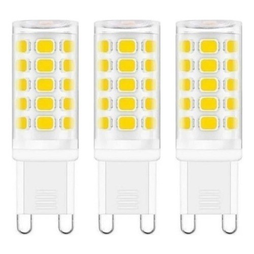 Kit 3 Lâmpadas G9 Halopin Led 5w Bivolt 3000k Branco Quente em Oferta na Shopee