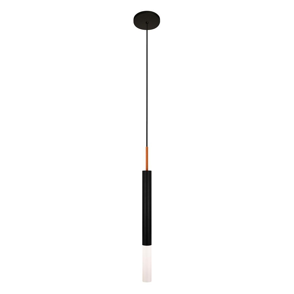 Luminaria Teto Pendente Tubo Difusor Quarto Sala Preto Cobre GU10 MR11