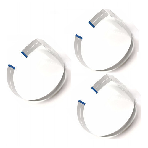 3 Cabos Flat 40cm Compatível  Para Cabeça Impressão Epson L110 L120 L121
