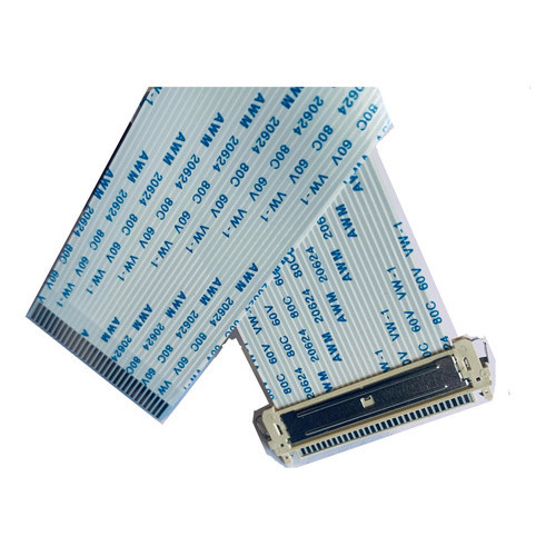 Cabo Flat Lvds 30 Vias Normal 30cm Conector Branco Compatível  Para Tv