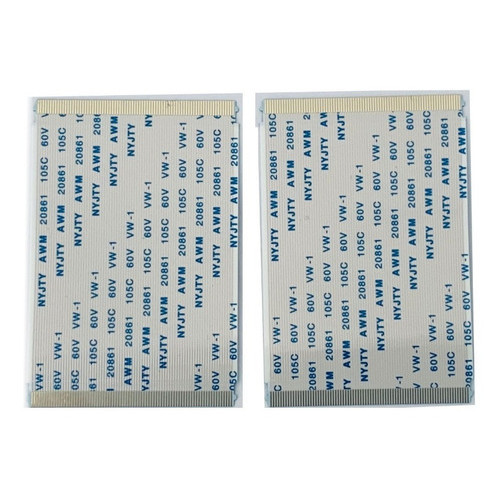 2 Cabos Flat 80 Vias Com Travas X 6cm  Compatível  Para Tcon Tv Tcl 55p65us