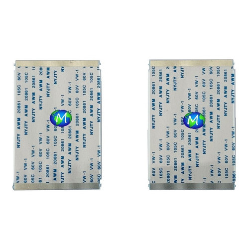 2 Cabos Flat 80 Vias X 6cm Compatível Para Tcon Tv Tcl 55p8m