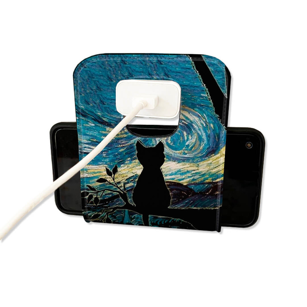 Faixa Carregador para Celular Van Gogh Gato Olhando