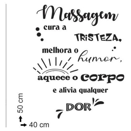 Adesivo de Parede Decorativo Massagem em Oferta na Shopee