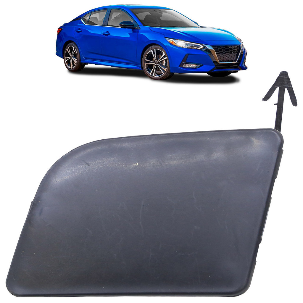 Tampa Reboque Parachoque Sentra 2017 2018 2019 2020 2021 Dianteiro Preto Liso - Spare Parts and Accessories for Vehicles