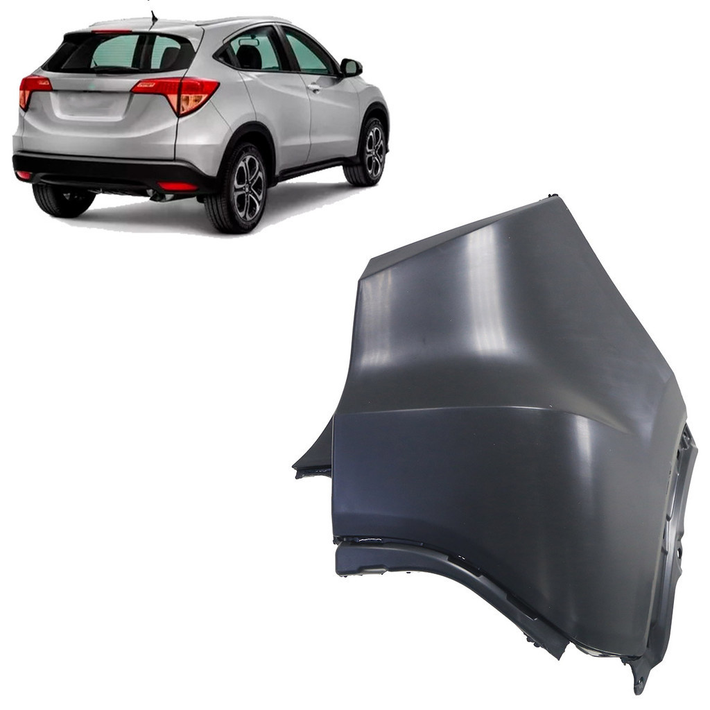 Ponteira Parachoque Traseiro Hrv 2015 2016 2017 2018 2019 Preto Liso em Oferta na Shopee