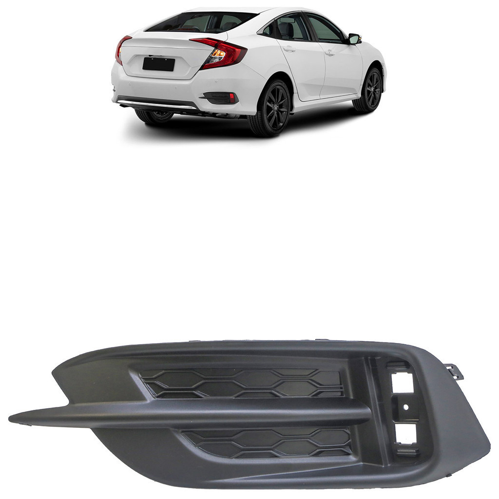 Moldura Parachoque Traseiro Civic 2017 2018 2019 2020 2021 Preto Com Furo - Spare Parts and Accessories for Vehicles