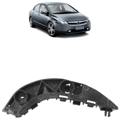 Suporte Guia Parachoque Dianteiro Civic 2007 2008 2009 2010 2011 Preto
