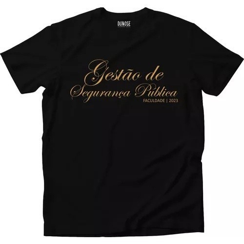 Camiseta Masculina Personalizada Gestão De Segurança Pública