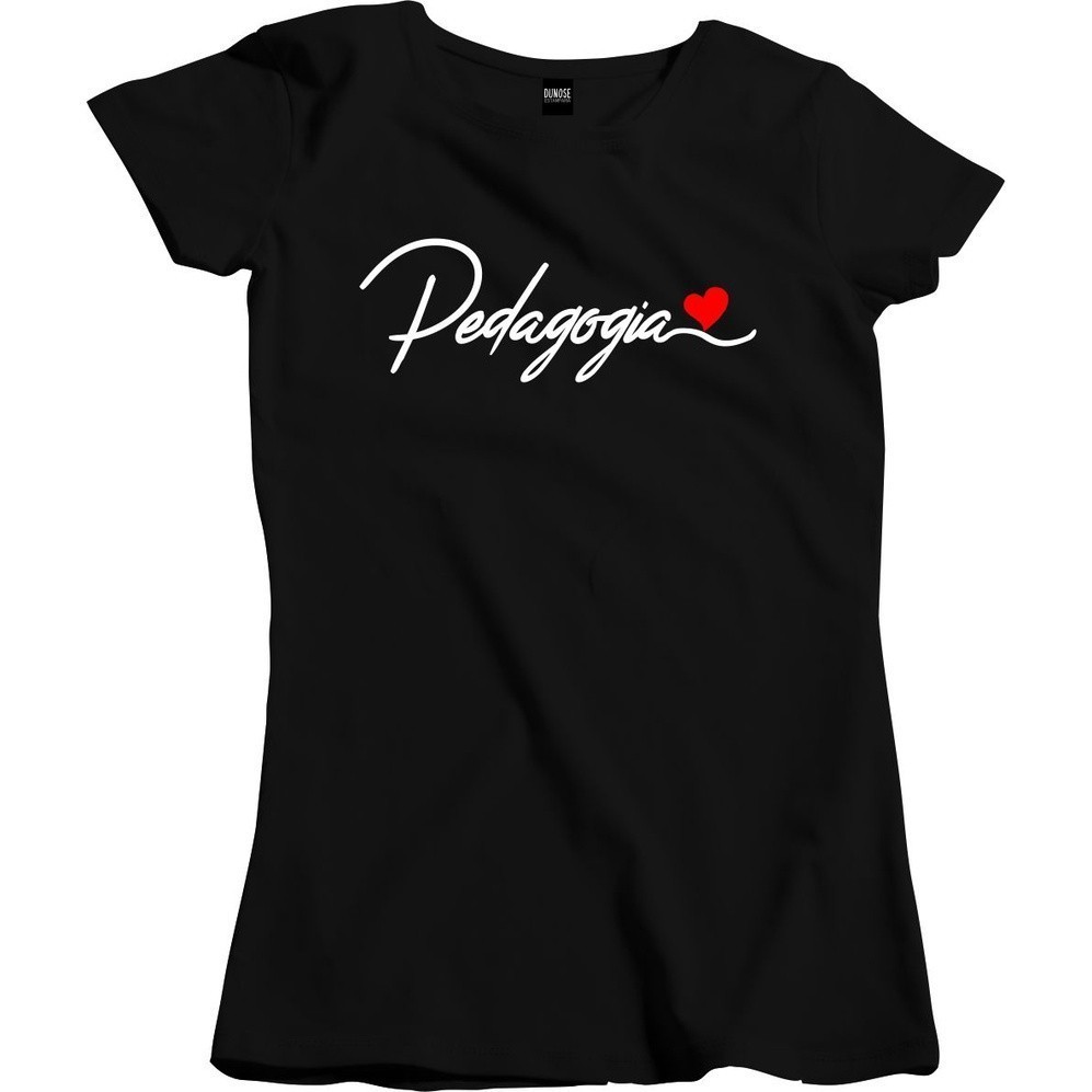 Camisa Feminina Curso Profissão Pedagogia coração