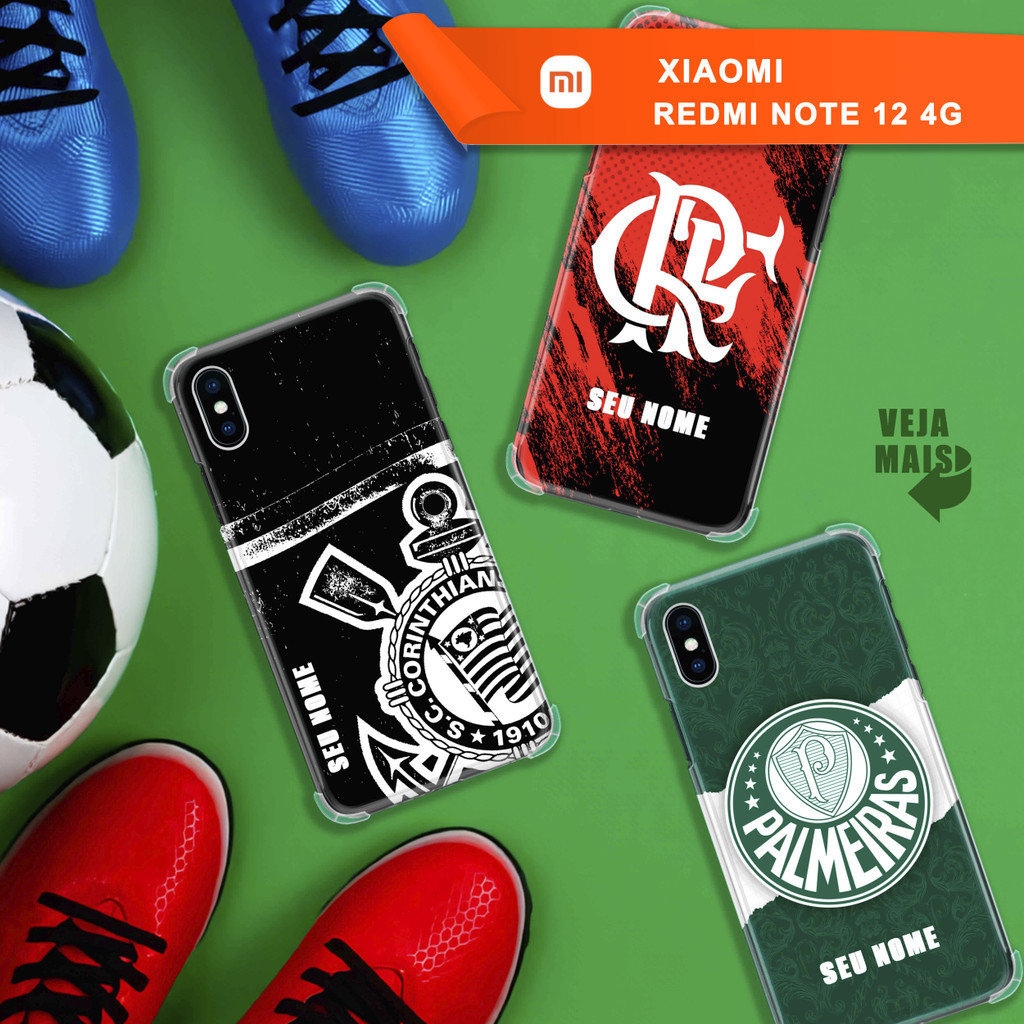 Capa Capinha - Xiaomi Redmi Note 12 4G - Futebol Personalizada
