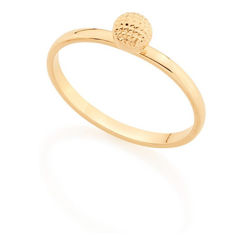 Anel Skinny Ring Aro Com Bola Trabalhada Rommanel 512369 em Oferta na Shopee
