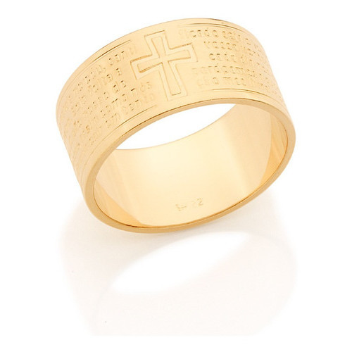 Anel Religioso, Oração Do  Pai Nosso , Rommanel 512574 em Oferta na Shopee