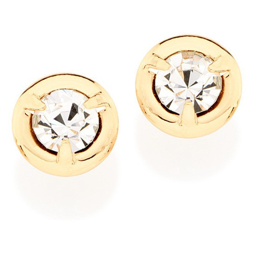 Brinco Solitário Redondo Com Cristal Rommanel 525176 em Oferta na Shopee