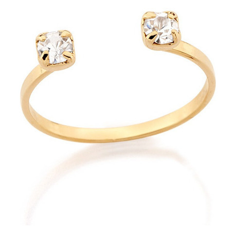 Anel Falange Com Cristal Redondo Rommanel 511692 em Oferta na Shopee