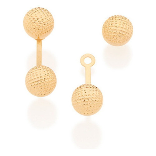 Brinco  Ear - Jacket   Formado Por Bolas Rommanel 525726a em Oferta na Shopee