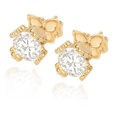 Brinco Solitário Com Cristal Rommanel 524527 em Oferta na Shopee