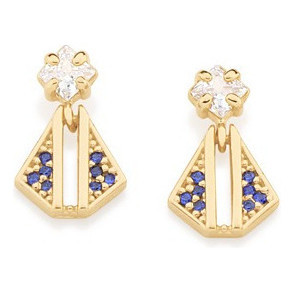 Brinco Nossa Senhora Aparecida  Zircônias Rommanel 525776 em Oferta na Shopee