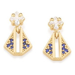 Brinco Nossa Senhora Aparecida  Zircônias Rommanel 525776 em Oferta na Shopee