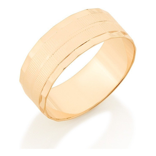 Aliança Centro Trabalhado E Diamantada Rommanel 511139 em Oferta na Shopee