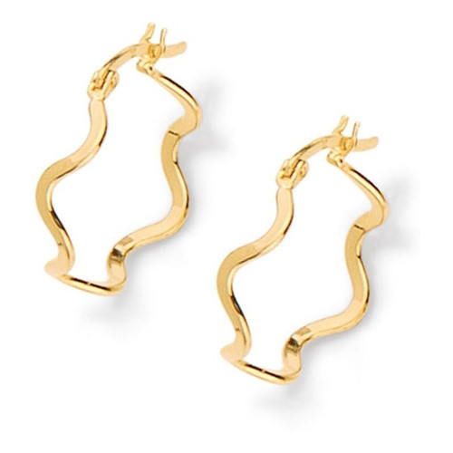 Brinco Argola  Ondulado. Med 2,7 Cm Rommanel 522568 em Oferta na Shopee