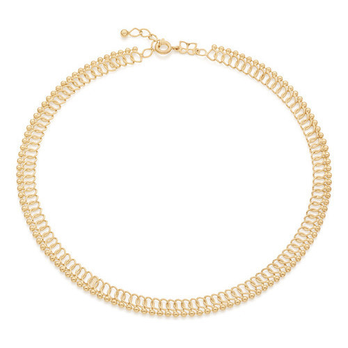 Gargantilha Choker Formada Por Fio Losango E 531981 em Oferta na Shopee