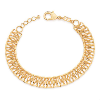 Pulseira Formada Por Corrente De Elos Batido 552129 em Oferta na Shopee