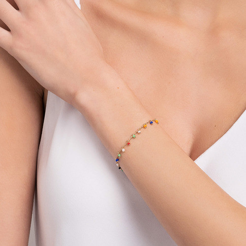 Detalhes do Pulseira Formada Por Corrente De Elos Batido 551737