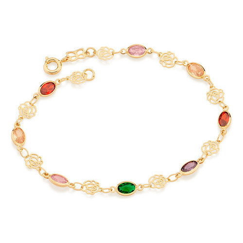 Pulseira Formada Por Rosas Intercaladas Por 551733 em Oferta na Shopee