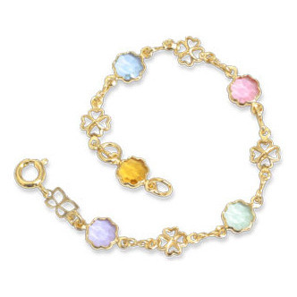 Pulseira Fio De Flores Coloridas Intercalada 550675