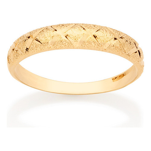 Meia Aliança Diamantada E Fosqueada Com Ris 513216 em Oferta na Shopee