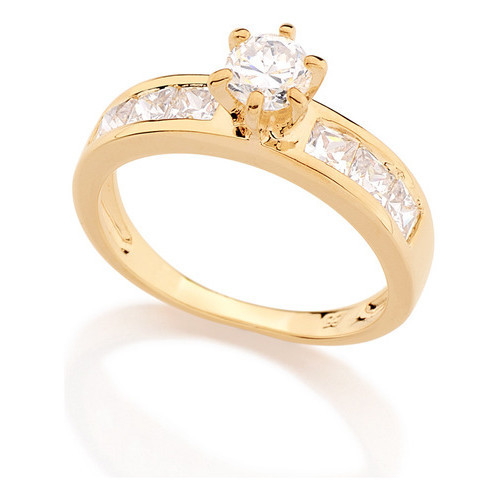 Anel Formado Por 6 Zircônias Carrês De 3x3 511690 em Oferta na Shopee