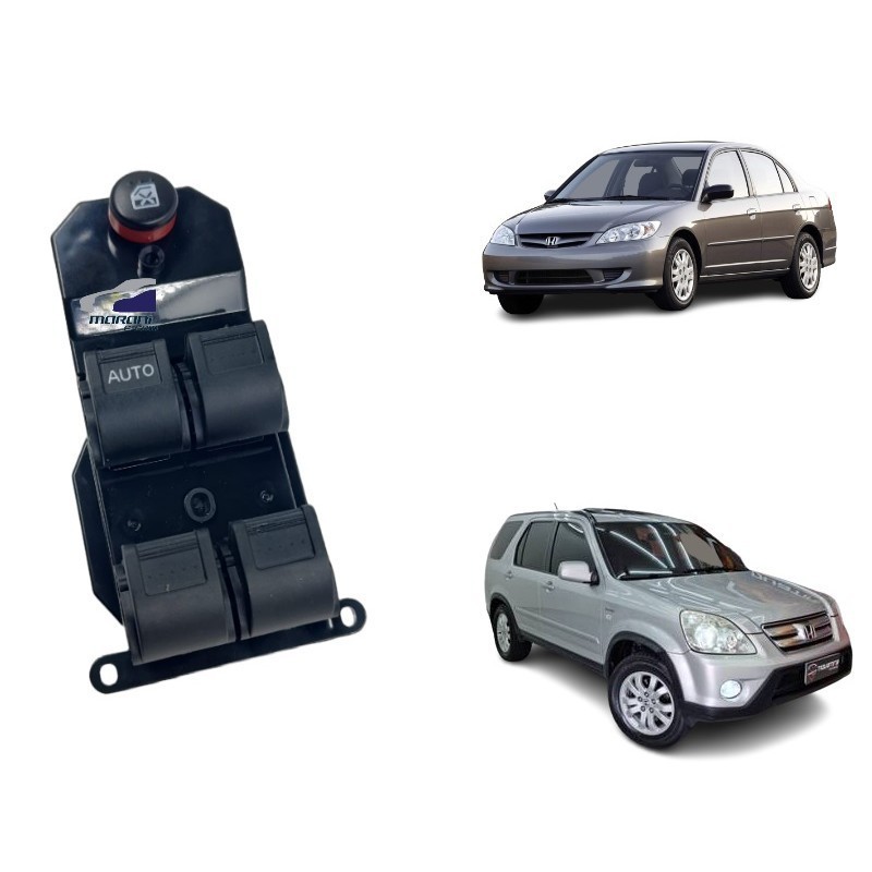 Botao Vidro Eletrico Honda Civic 2001 2002 2003 2004 2005