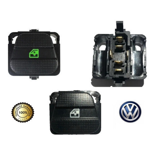 Kit 3 Botão COMANDO Interruptor Vidro Eletrico Simples Golf 1993 1994 1995 1996 1997 1998 MEXICANO ALEMAO — imagem 2 de 2
