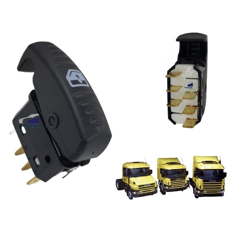 Botao Vidro Eletrico Scania Serie 4 S4 98 99 2000 2001 2002