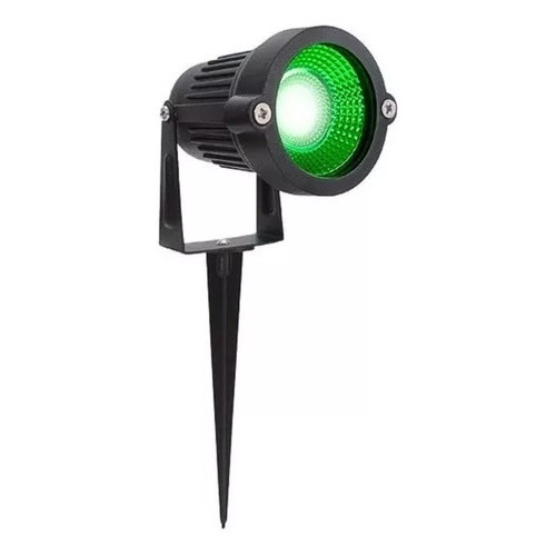 Luminária Espeto Para Jardim 3w Luz Led Ip65 Verde